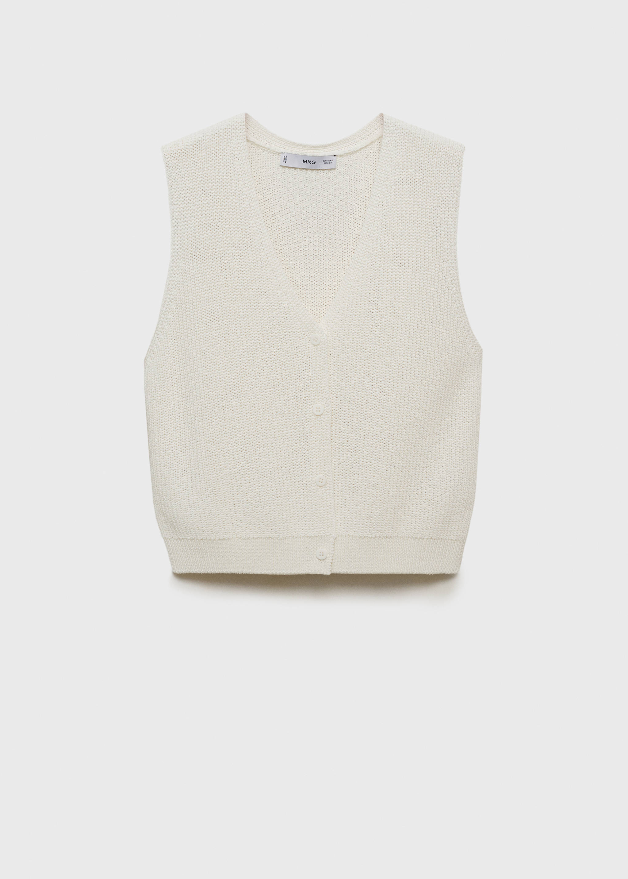 Knitted vest with lace pattern - Article without model