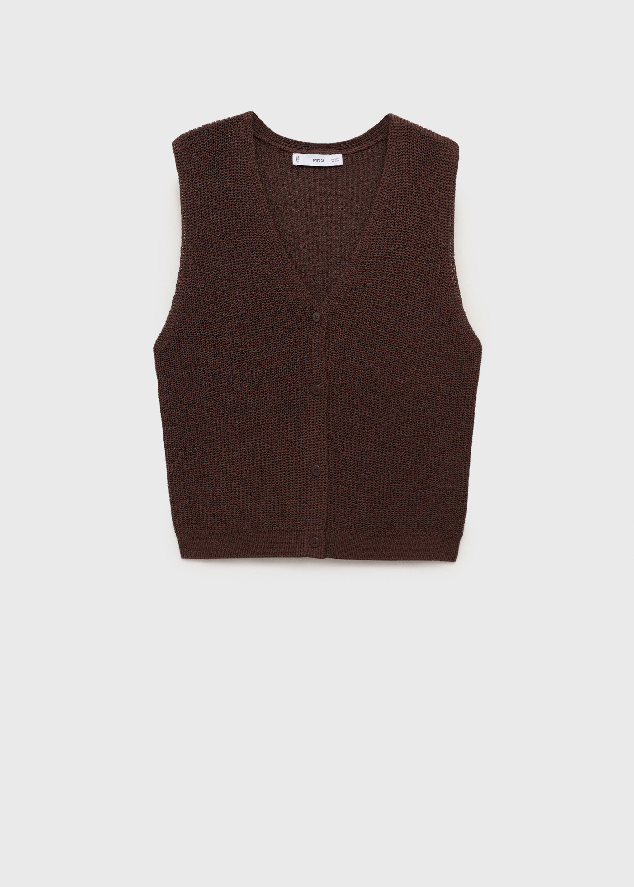 Knitted vest with lace pattern - Article without model