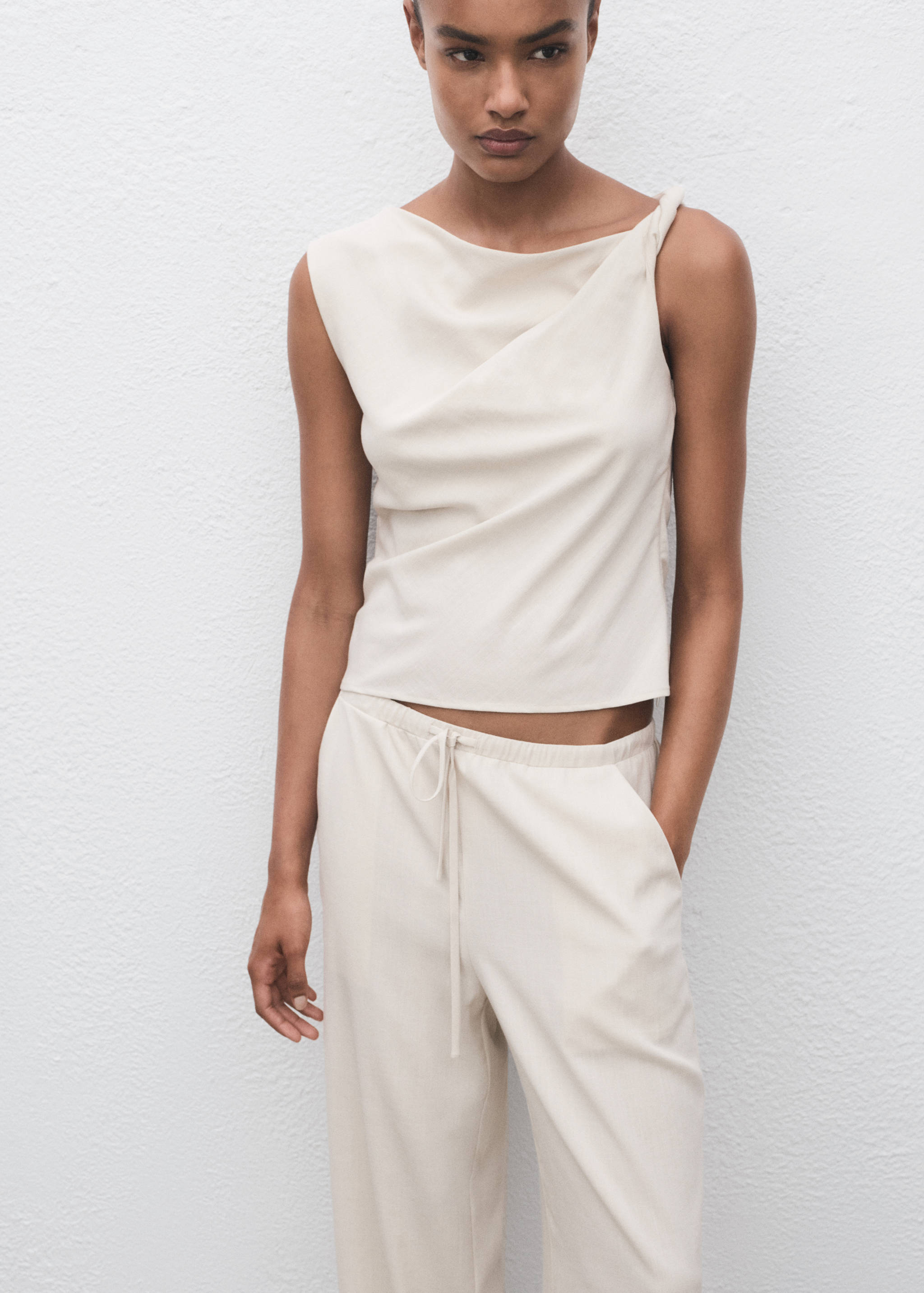 Прямые брюки со шнурком - Деталь изделия 1