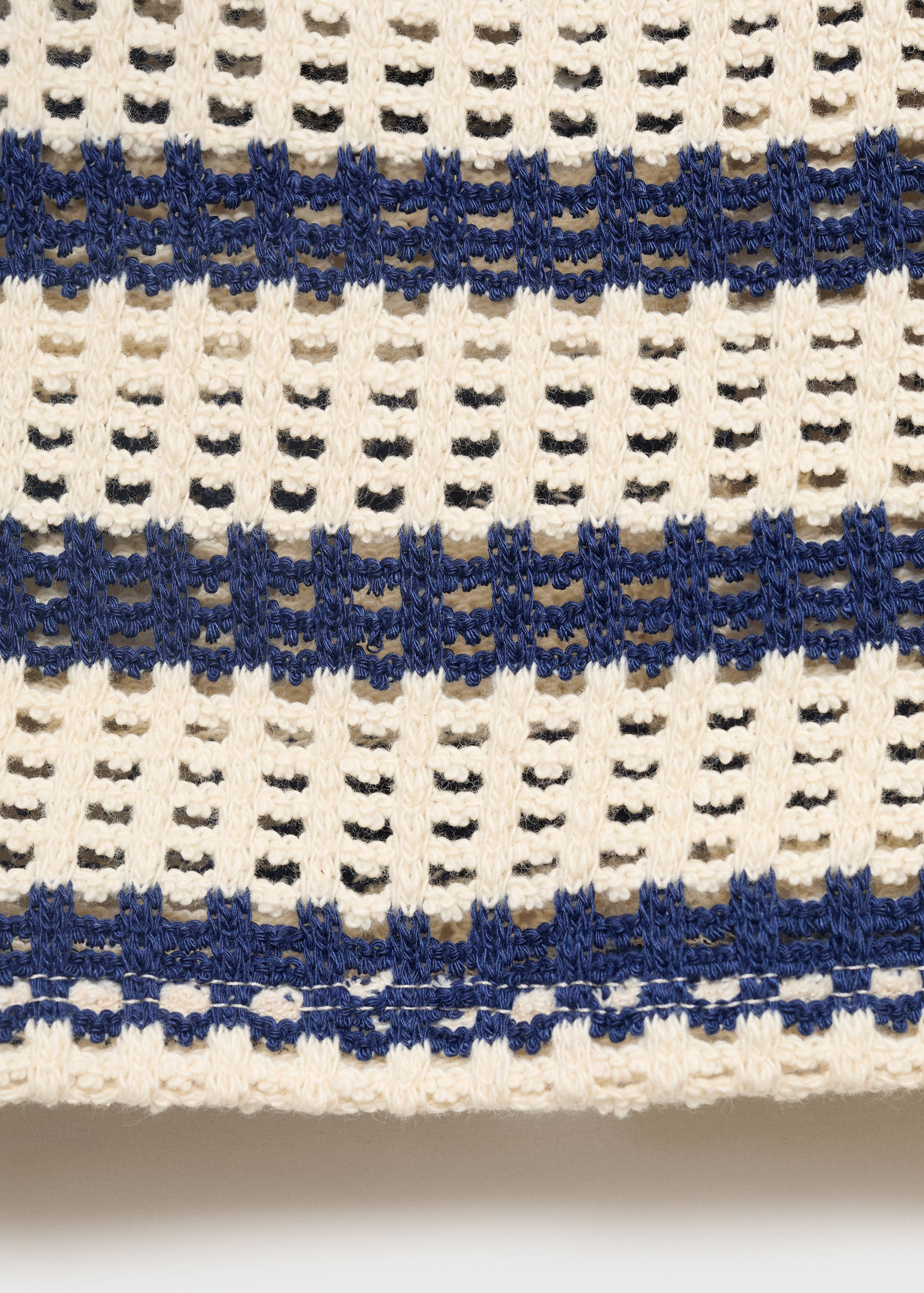 Short sleeve striped cardigan - Details of the article 0