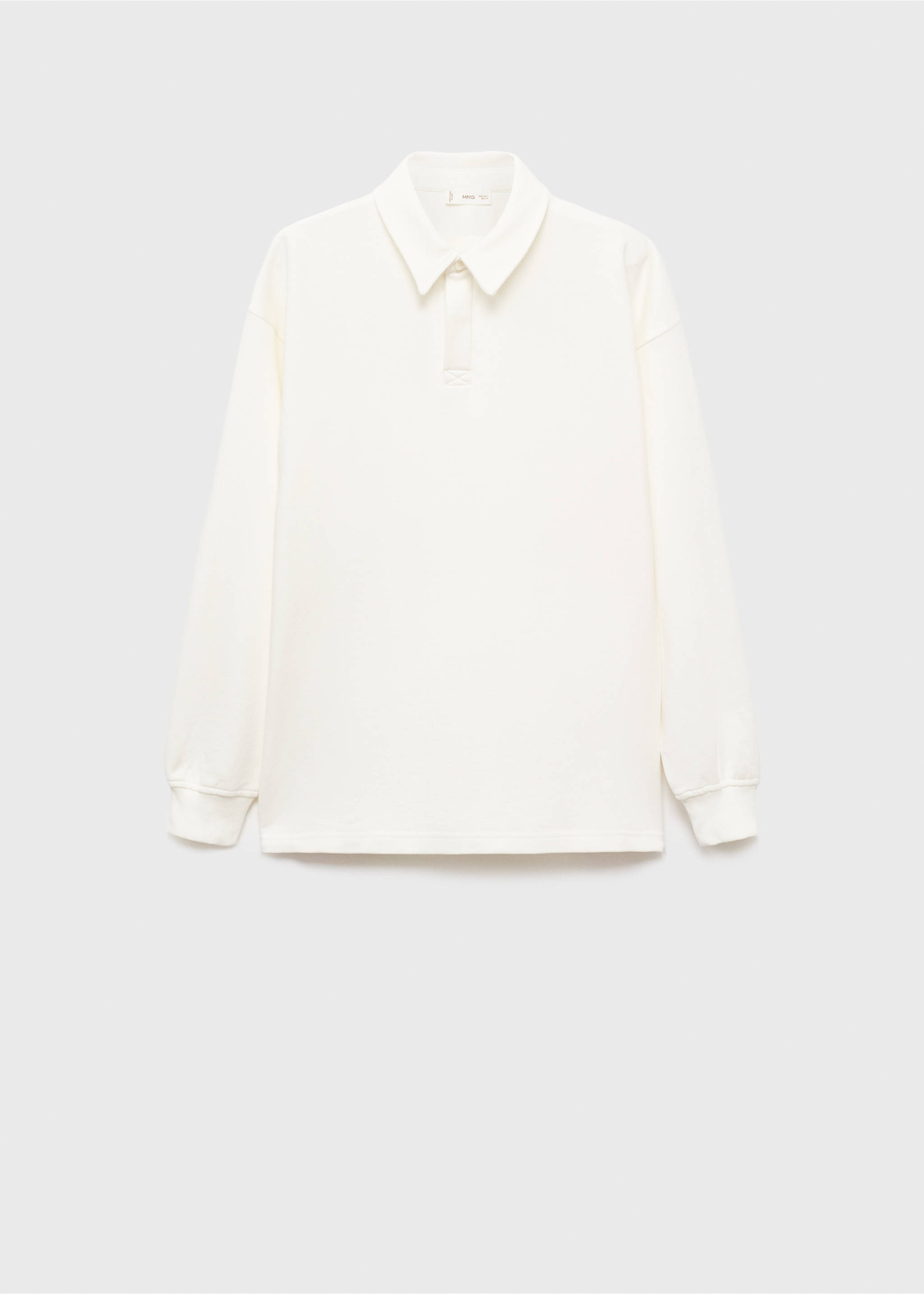 Sweat-shirt col polo - Article sans modèle, Blanc cassé. Ref: 17091221-00.