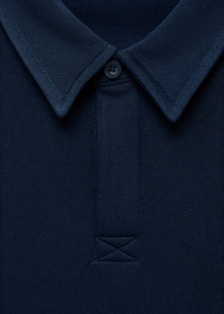 Polo-neck sweatshirt — Navy