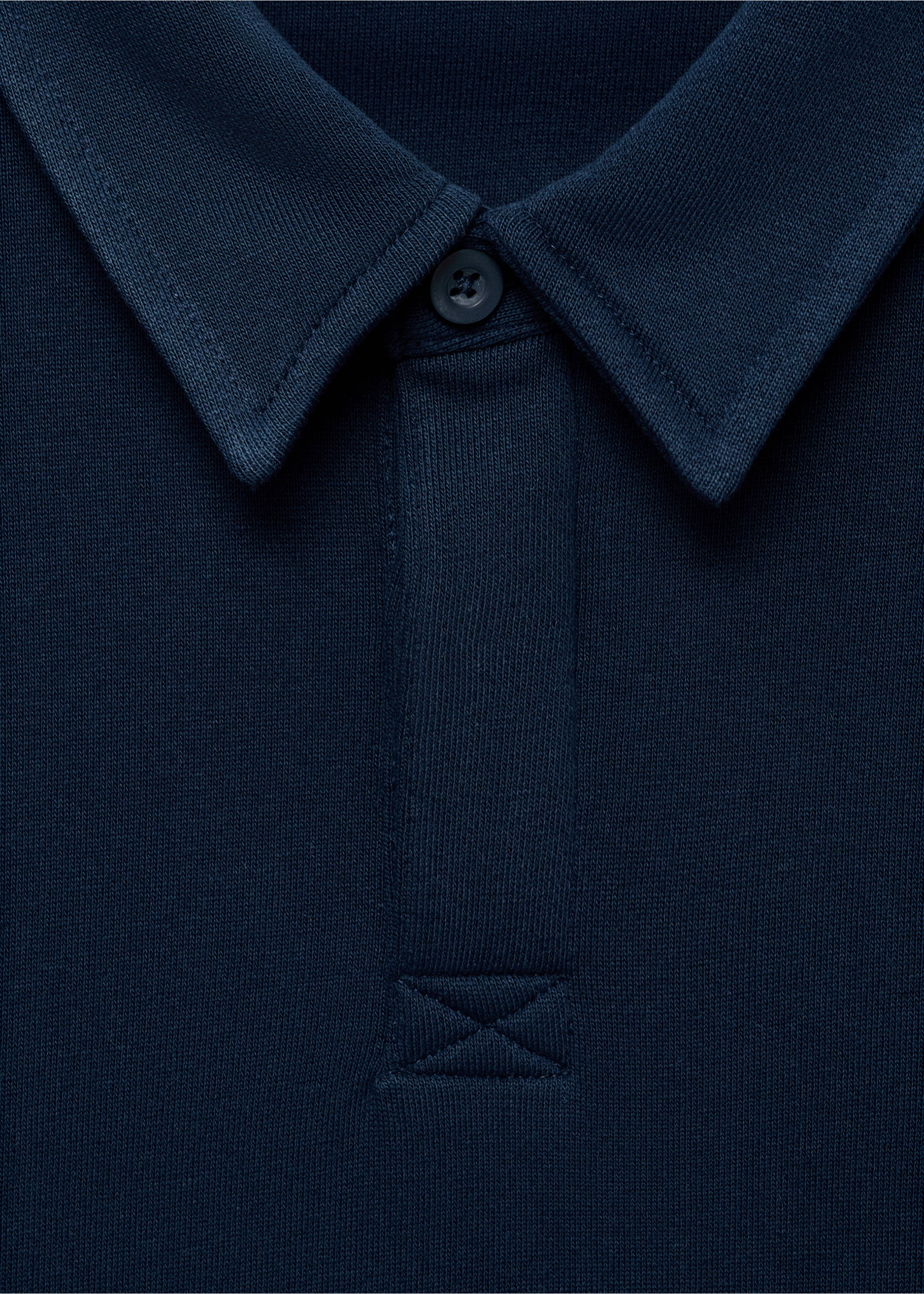 Пуловер с поло яка - Данни за артикула 8, Тъмносиньо. Ref: 17091222-00.
