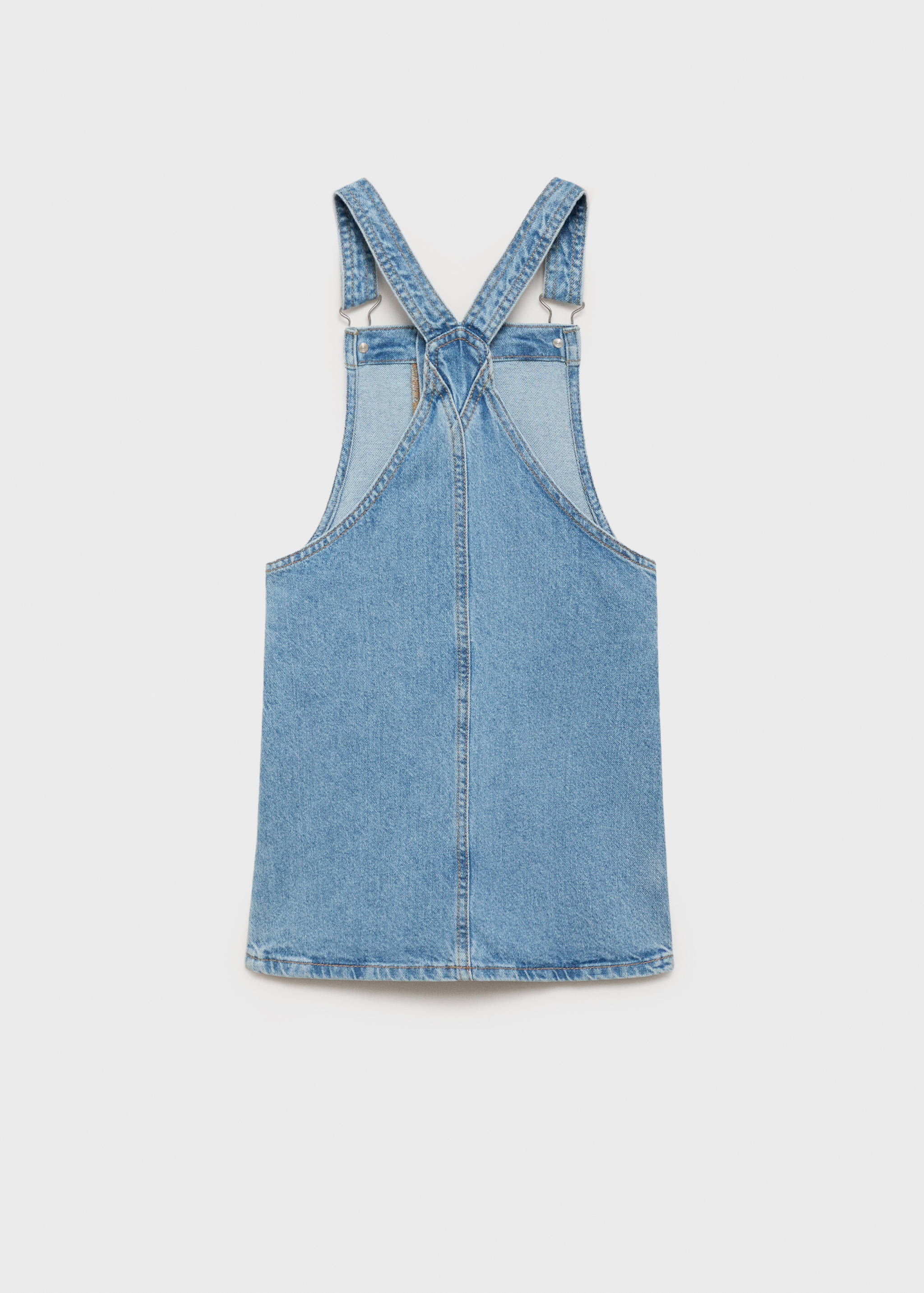 Short denim pinafore - Reverse of the article