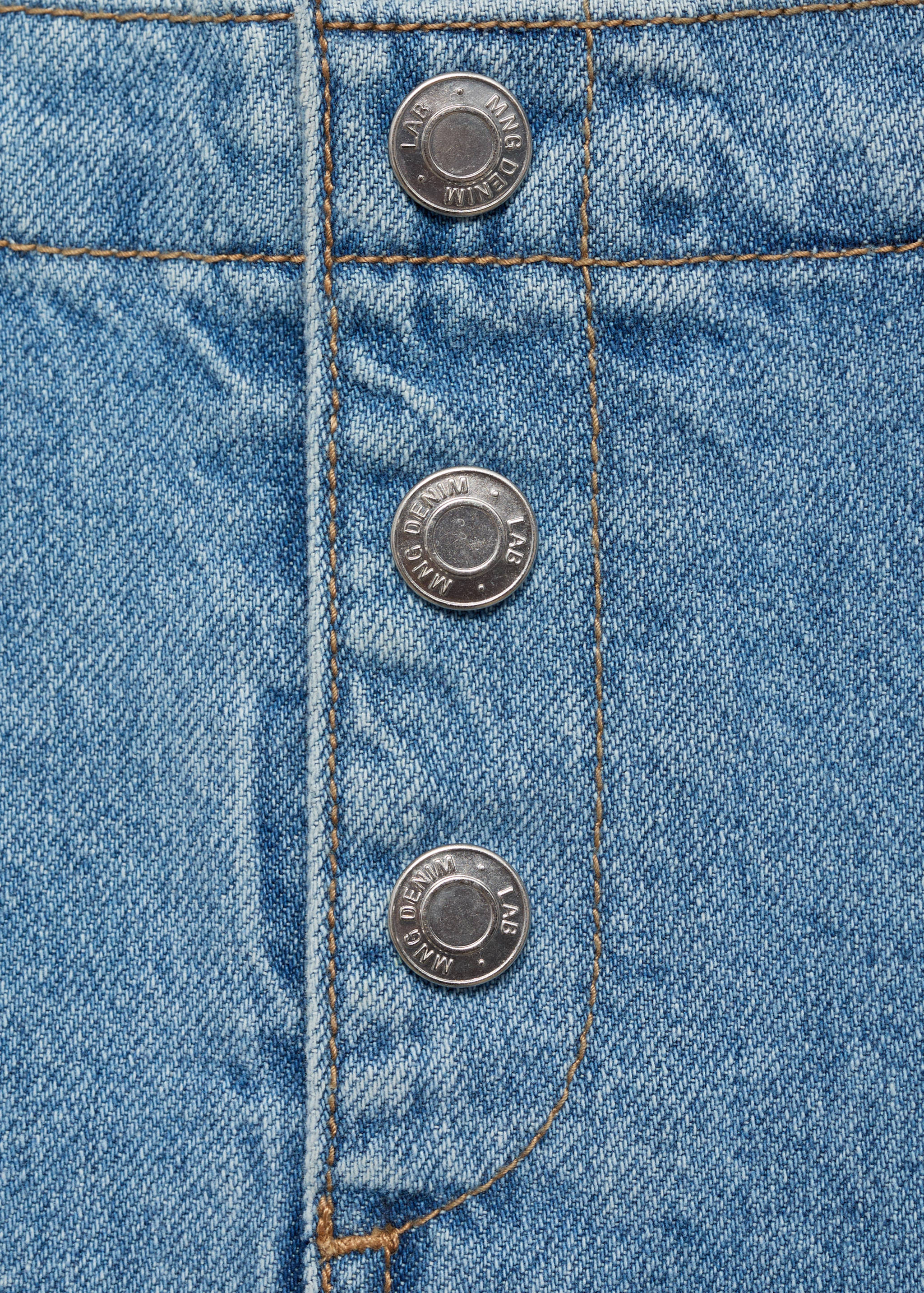 Short denim pinafore - Details of the article 0