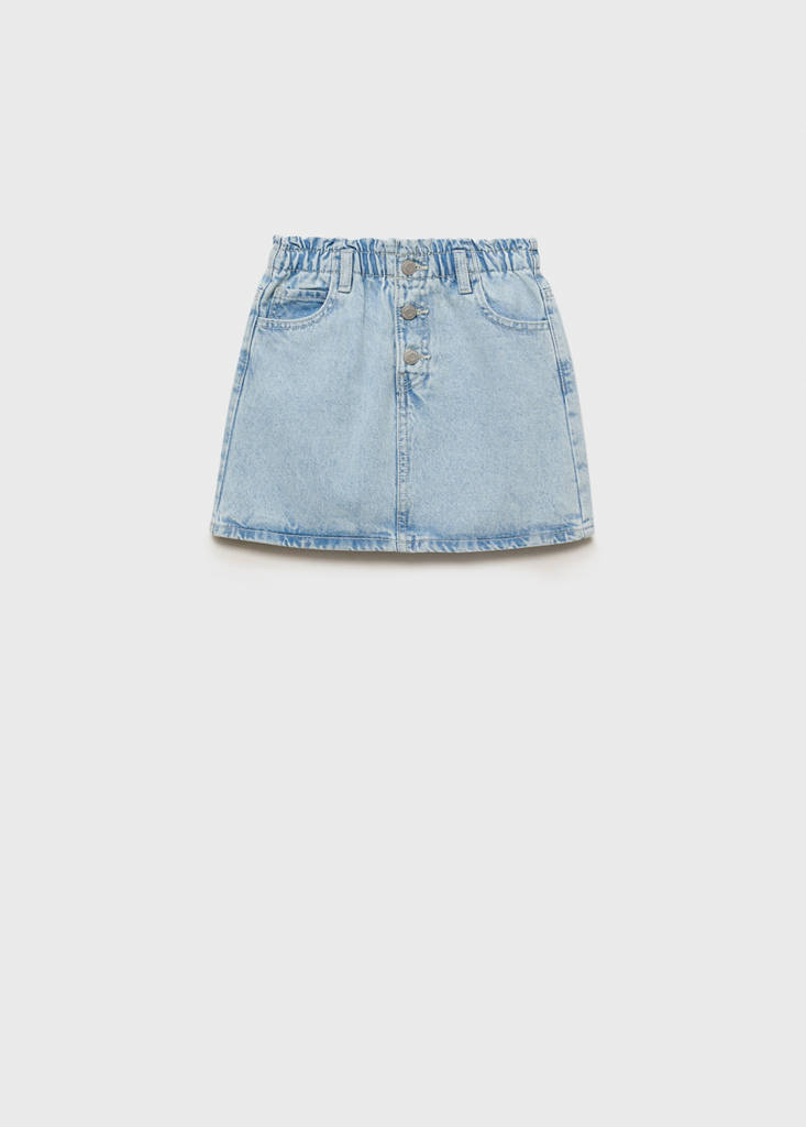 MANGO KIDS - Jupe en jean paperbag bleu clair - 12 - Fille