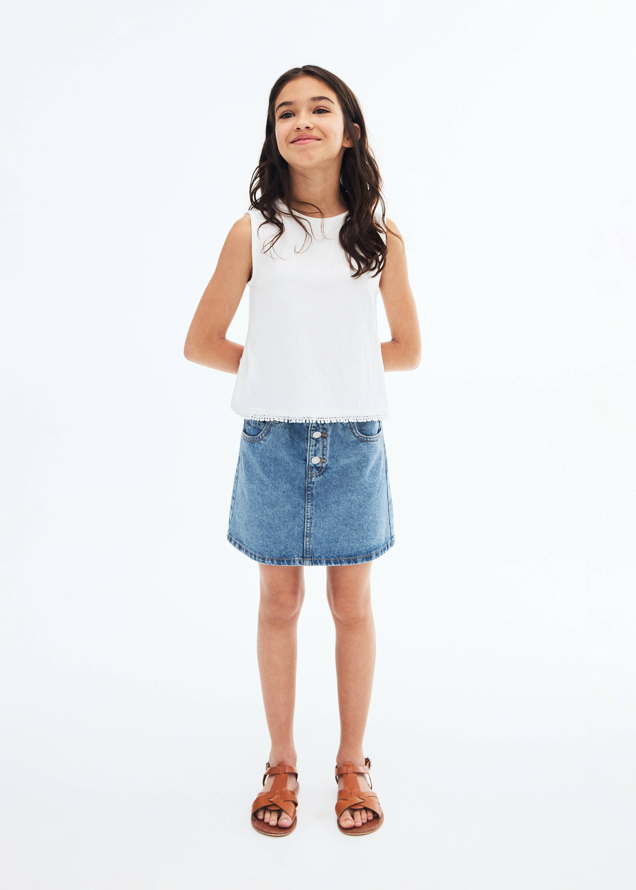 Jupe en jean paperbag - Plan général