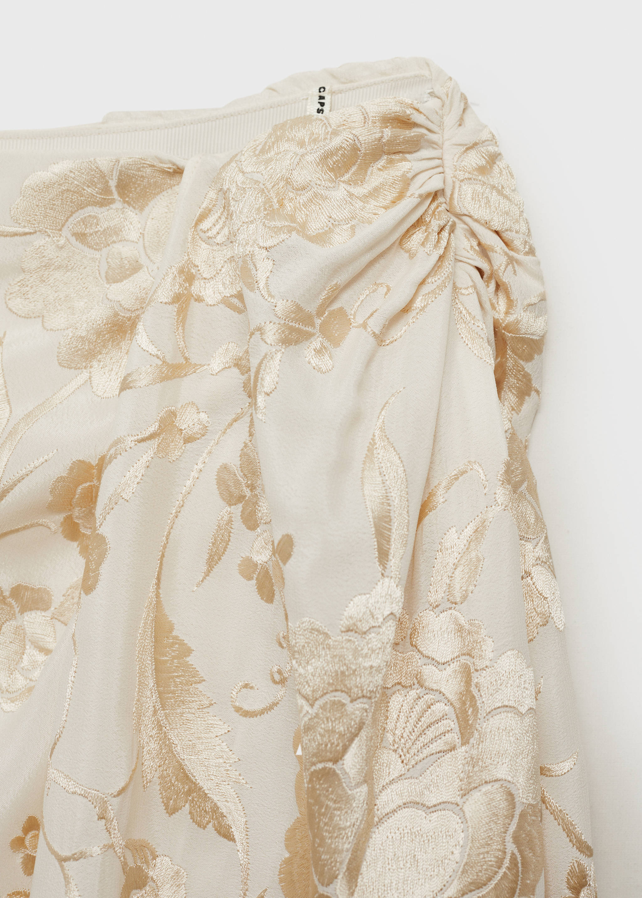 Pareo-style skirt with embroidered fringe - Details of the article 8