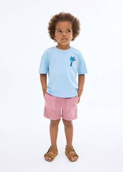 Cotton Bermuda shorts — Cherry 1