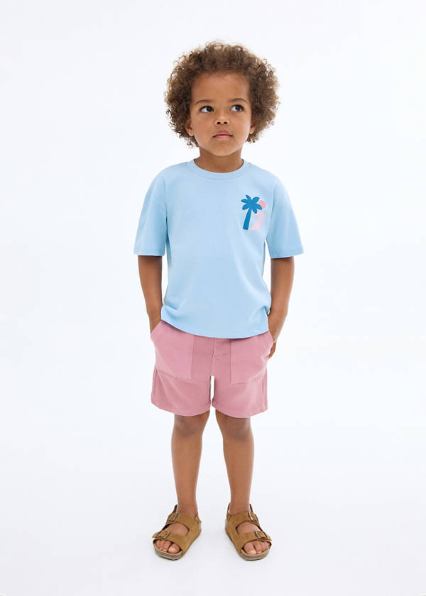 Cotton Bermuda shorts — Cherry