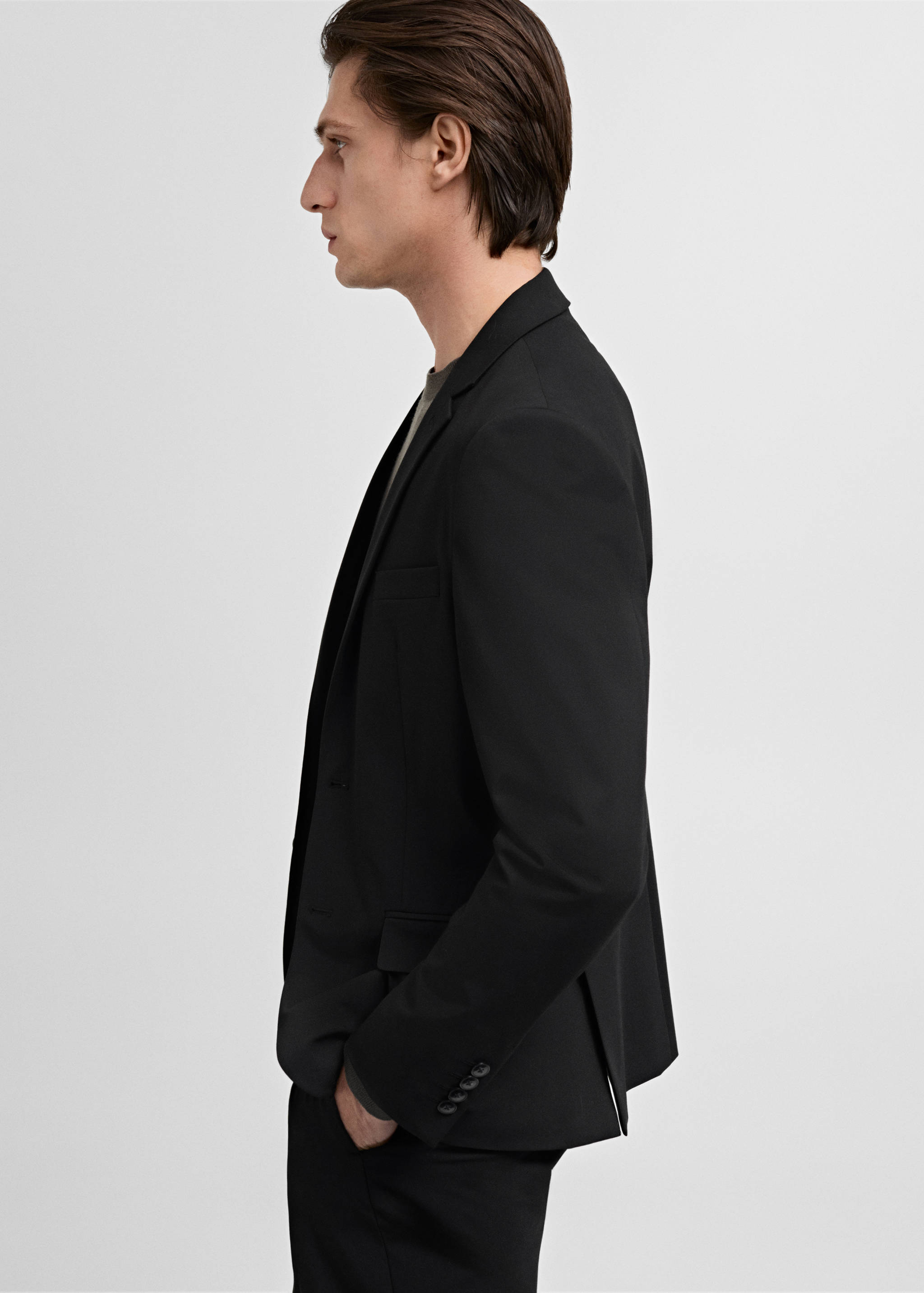 Super slim-fit suit jacket in stretch fabric - Details of the article 2