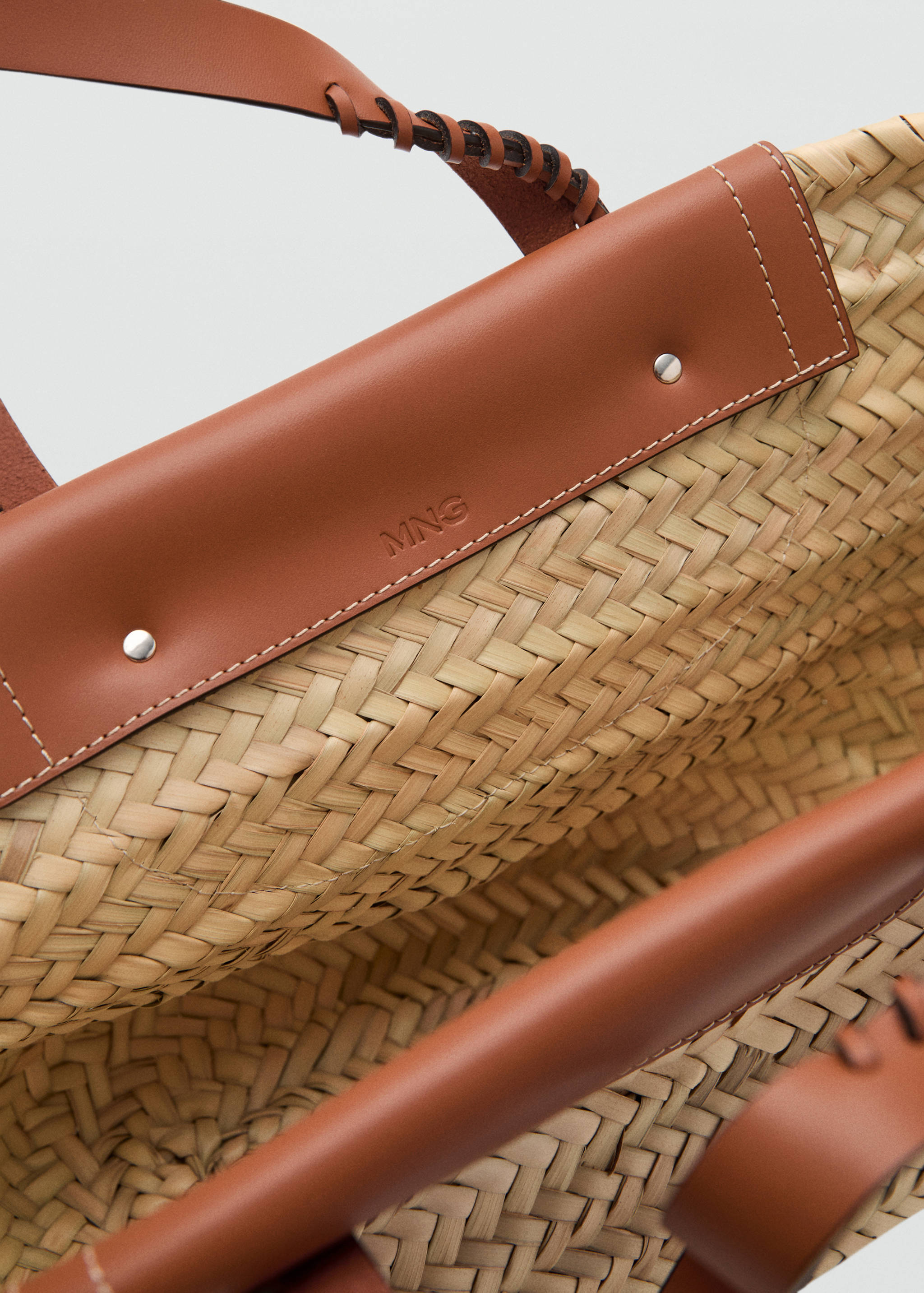 Kabelka stylu košík z přírodního vlákna střední velikost - Detail zboží 2