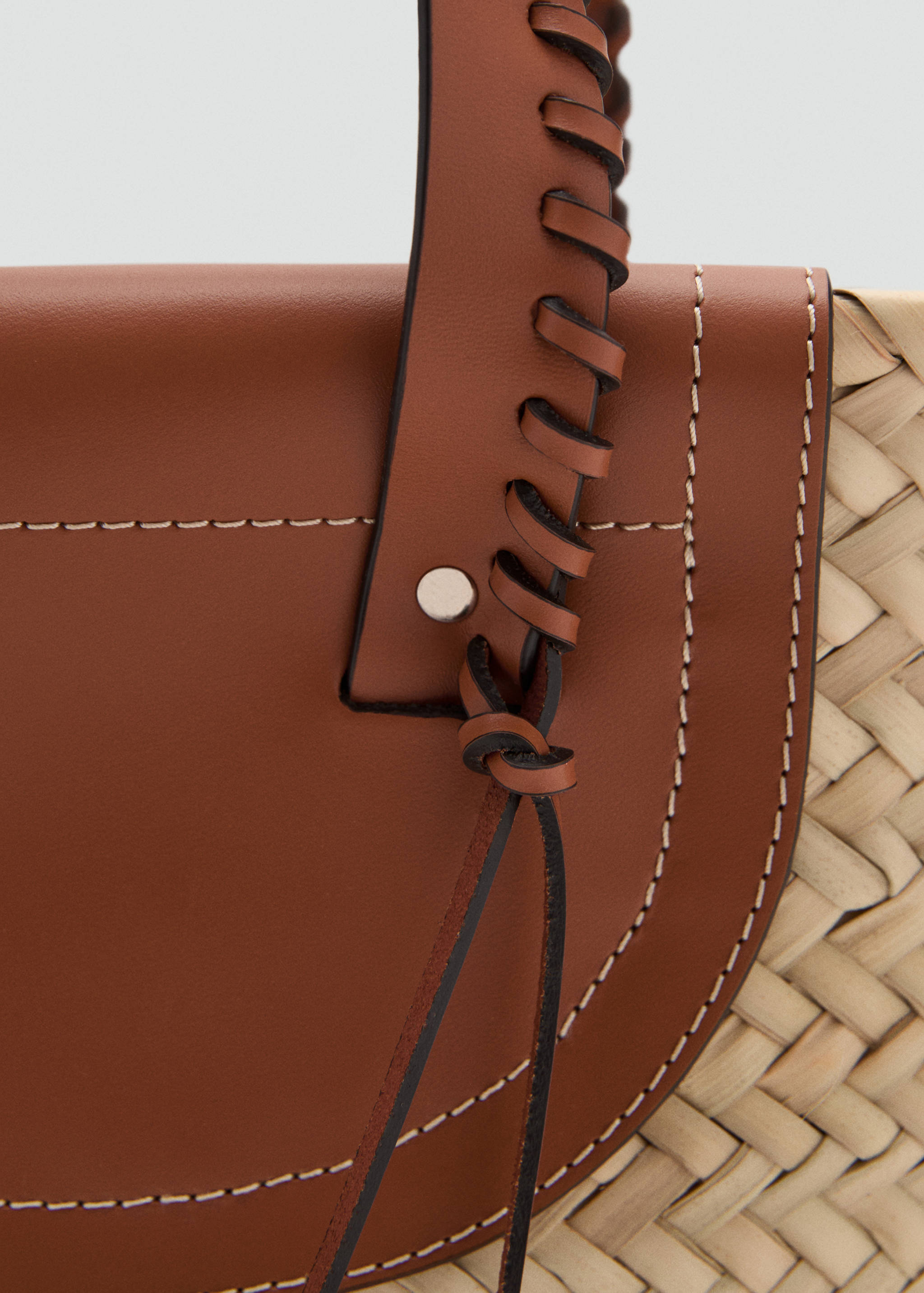 Kabelka stylu košík z přírodního vlákna střední velikost - Detail zboží 3