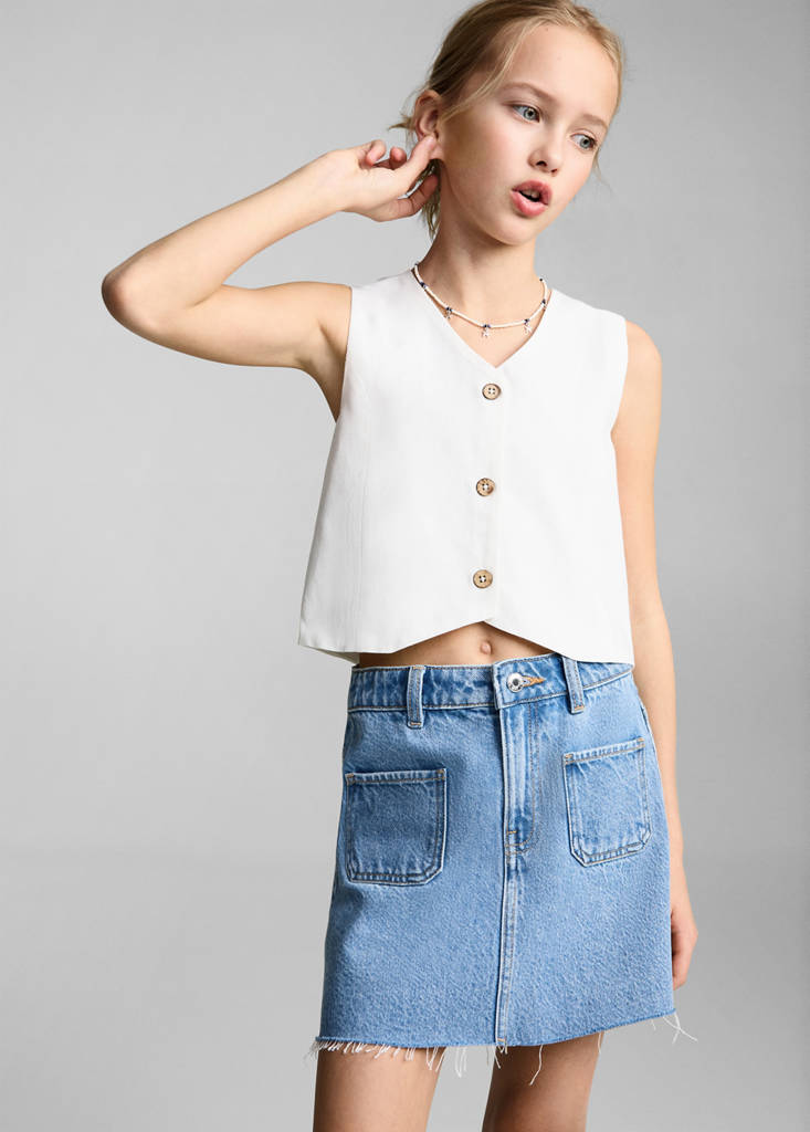 Denim short skirt - thumbnail 2