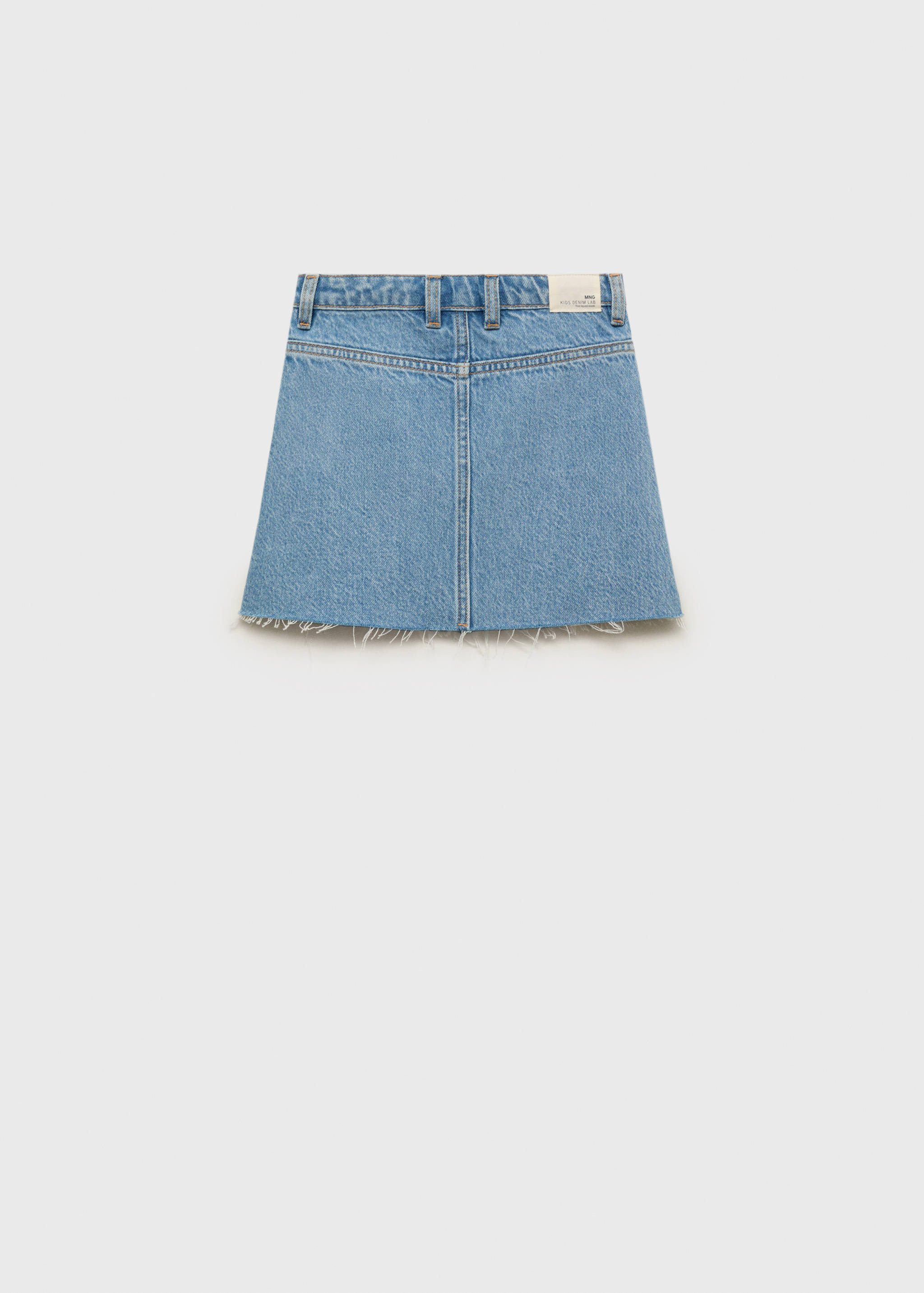 Denim short skirt - Reverse of the article