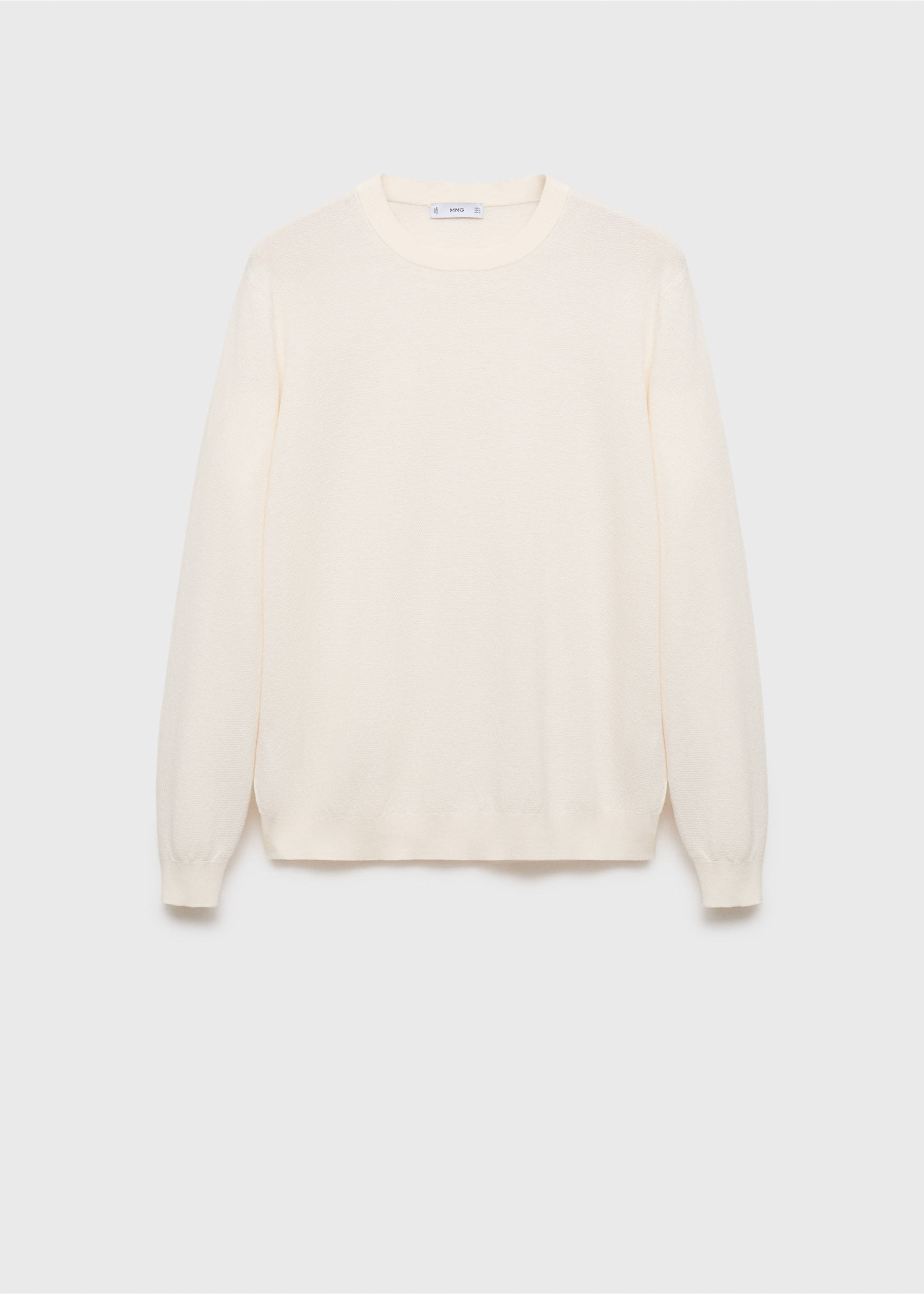 Jersey punto fino - Artículo sin modelo, Blanco marfil. Ref: 17091244-00.