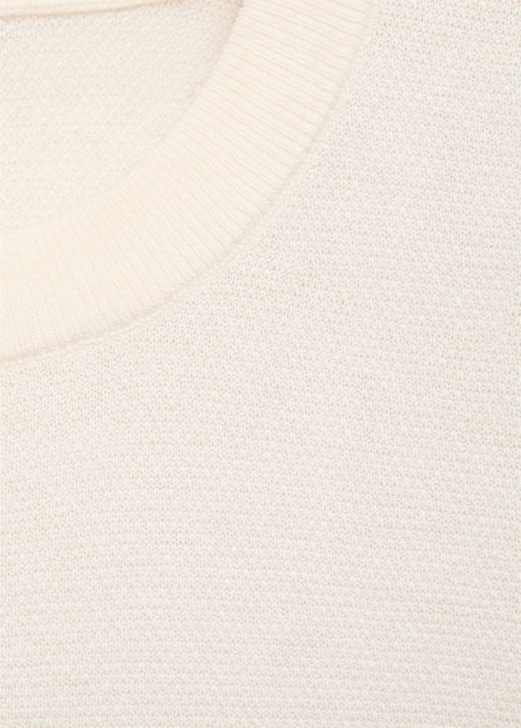 Fine-knit sweater — Ivory White