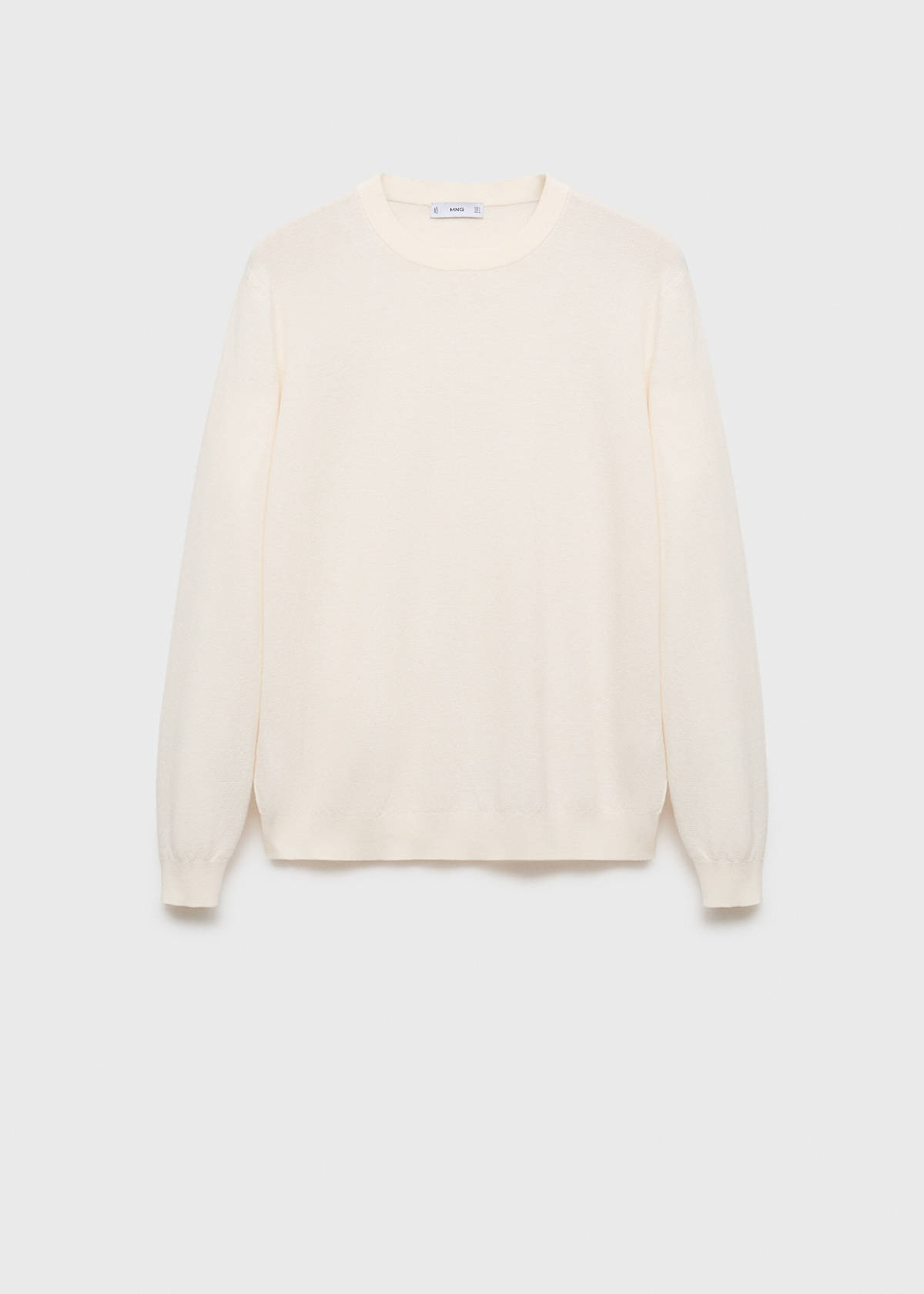 Fine-knit sweater — Ivory White