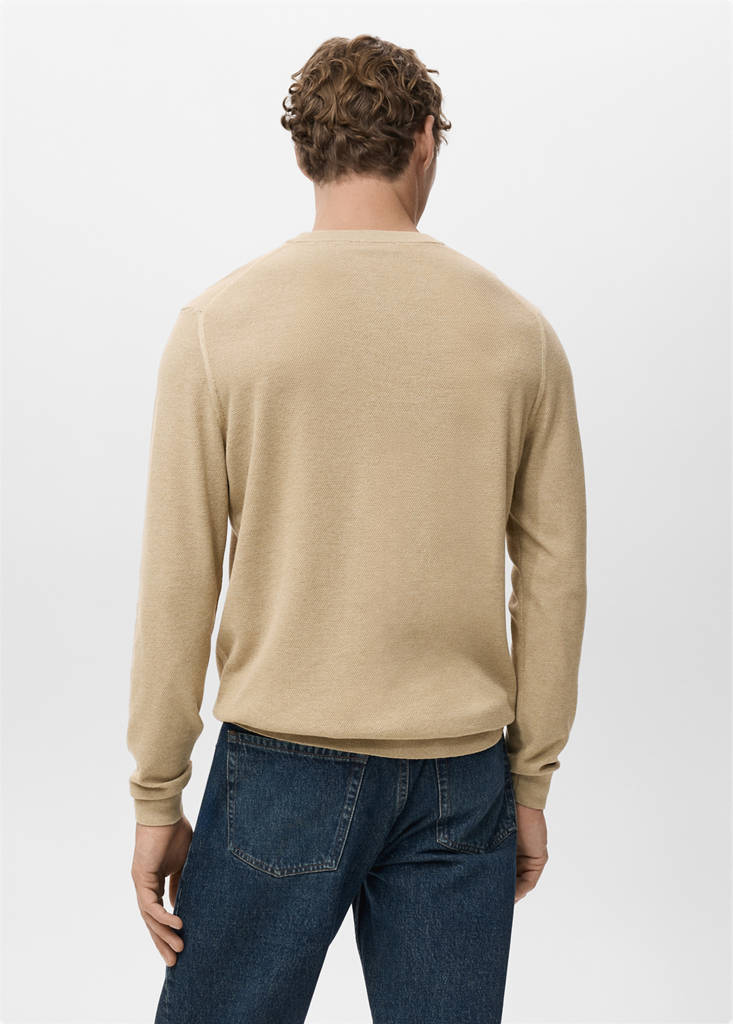 Fine-knit sweater — Beige