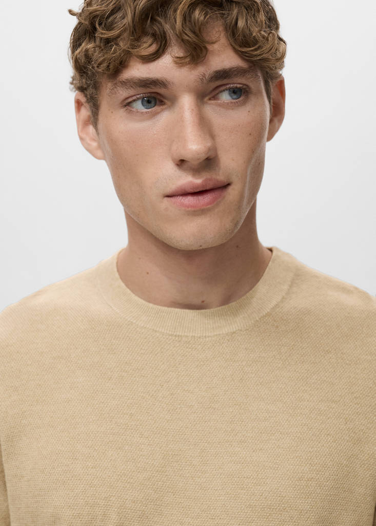 Fine-knit sweater — Beige