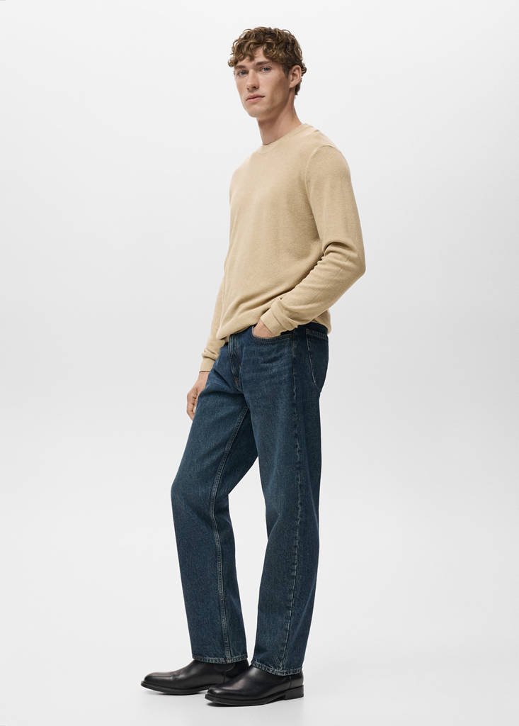 Fine-knit sweater — Beige