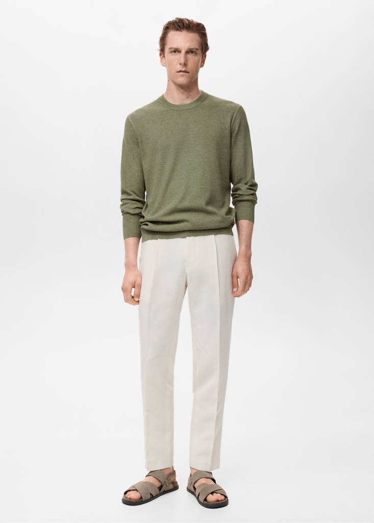 Fine-knit sweater — Green