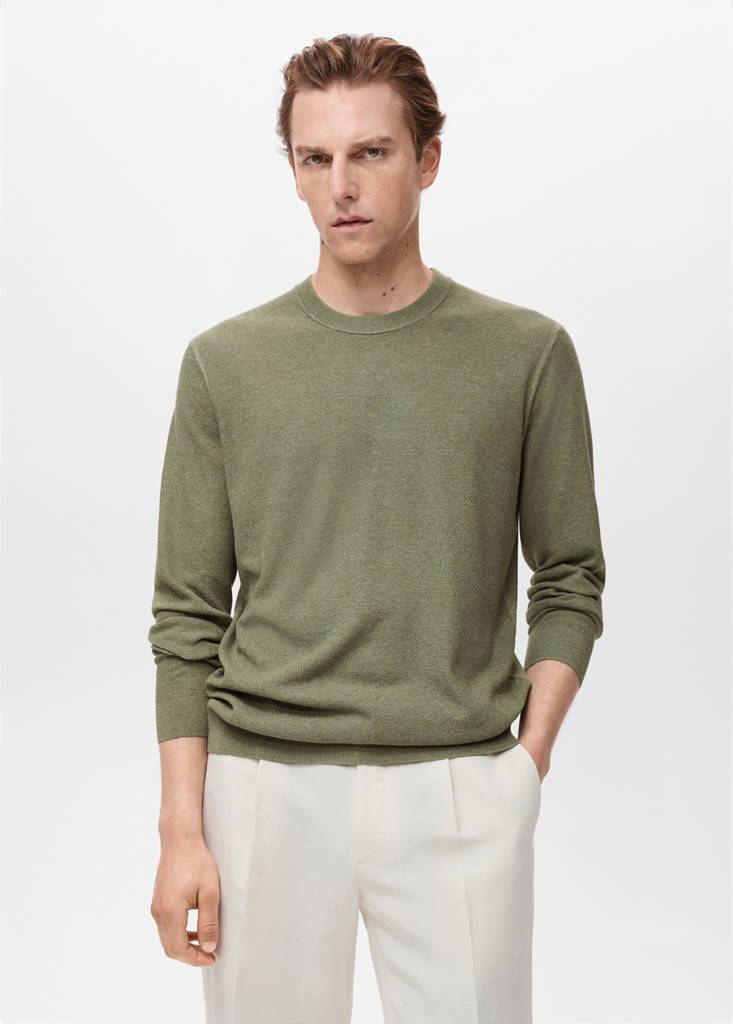 Fine-knit sweater — Green