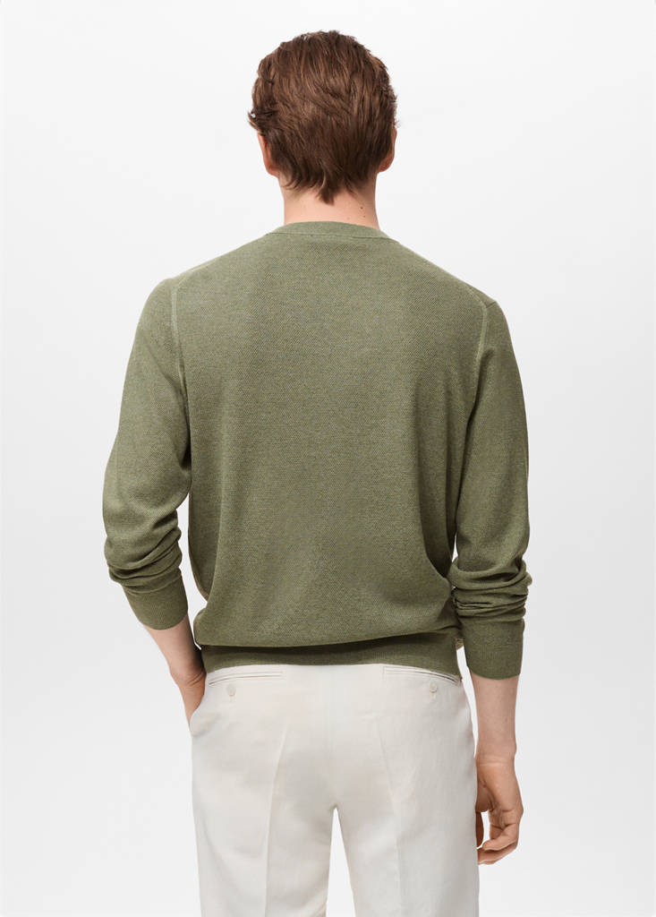 Fine-knit sweater — Green