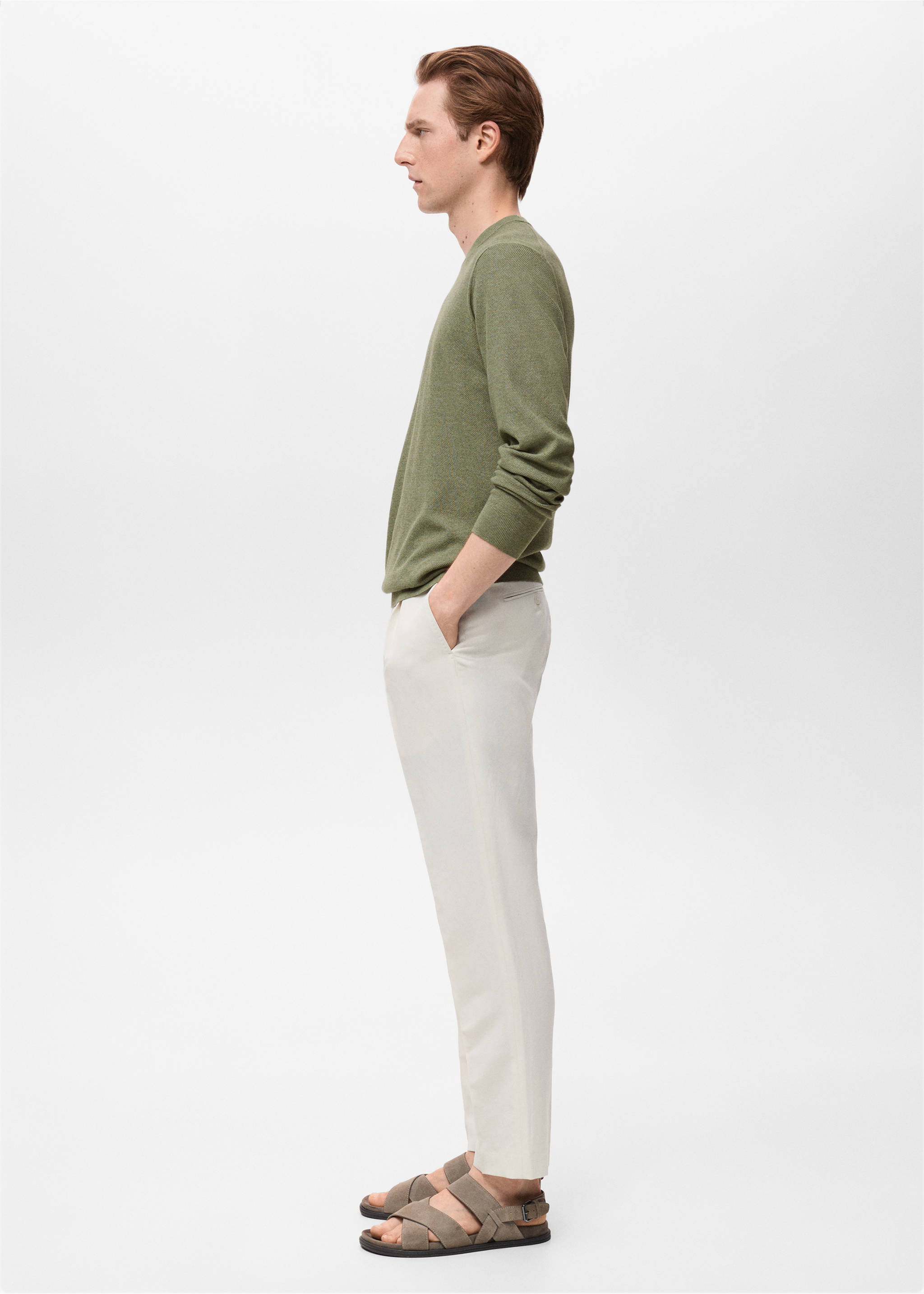 Jersey punto fino - Detalle del artículo 2, Verde. Ref: 17091244-00.