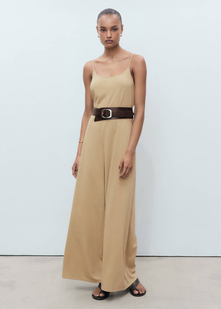 Shift long jumpsuit — Medium Brown