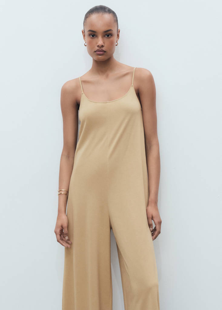 Shift long jumpsuit — Medium Brown