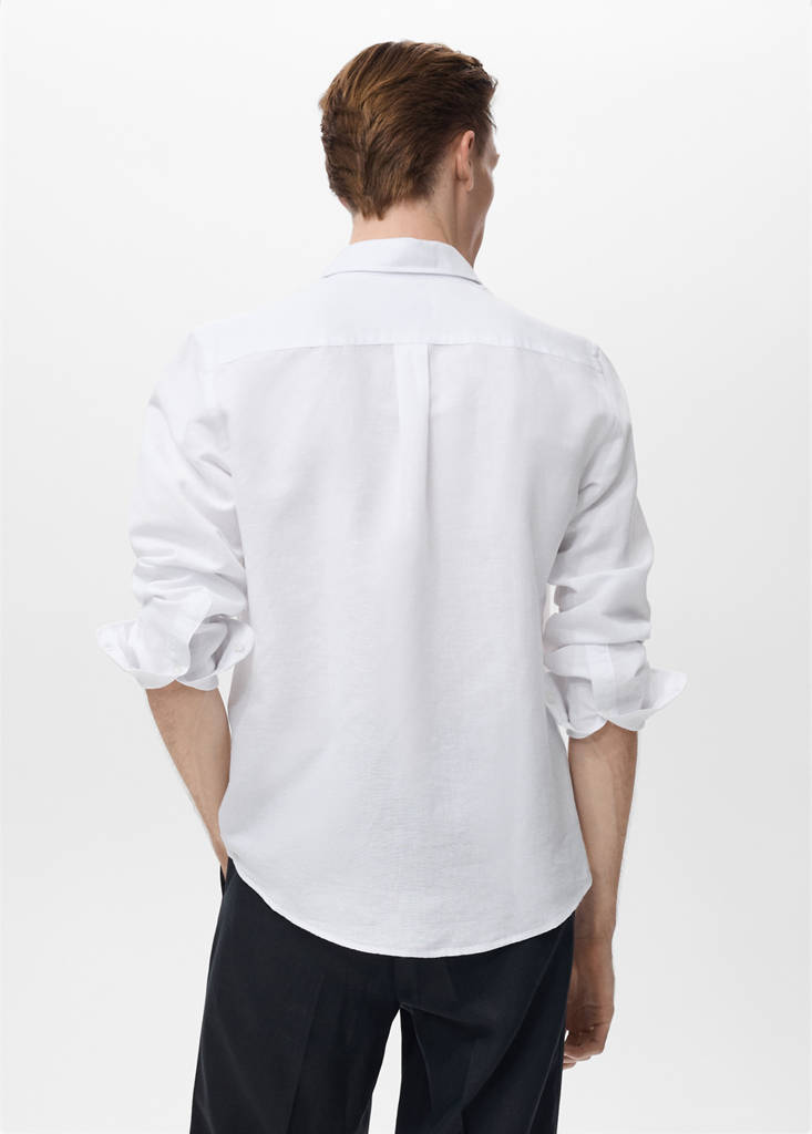 Pocket linen shirt — White