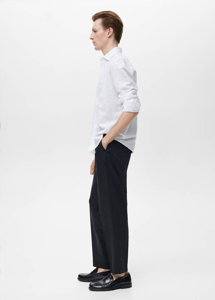 Pocket linen shirt — White