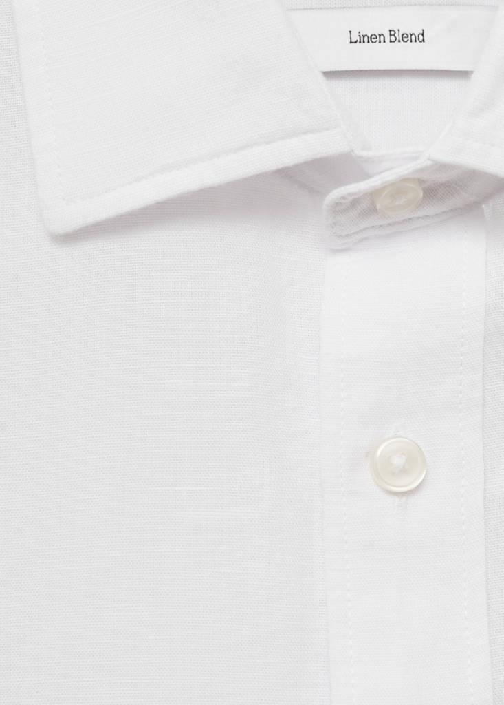 Pocket linen shirt — White