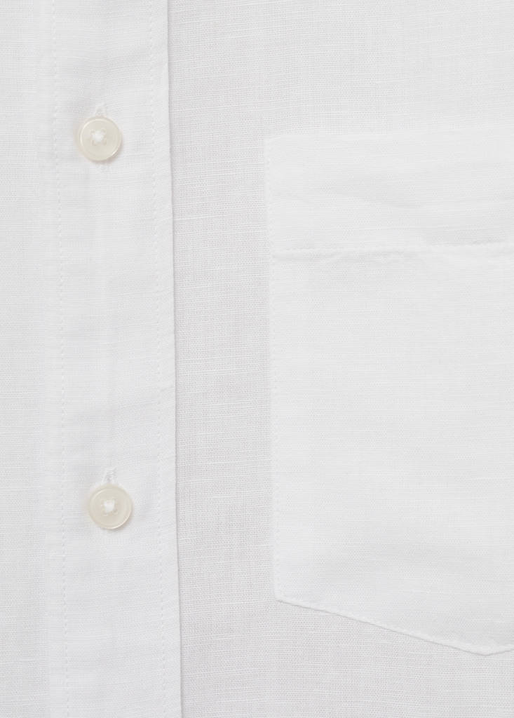 Pocket linen shirt — White