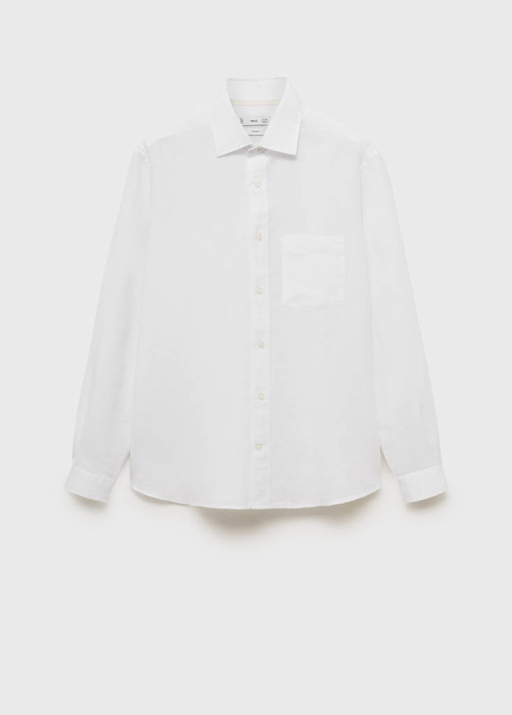 Pocket linen shirt — White