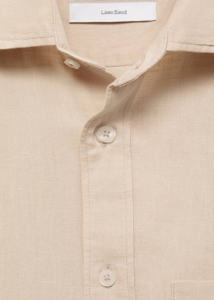 Pocket linen shirt — Sand