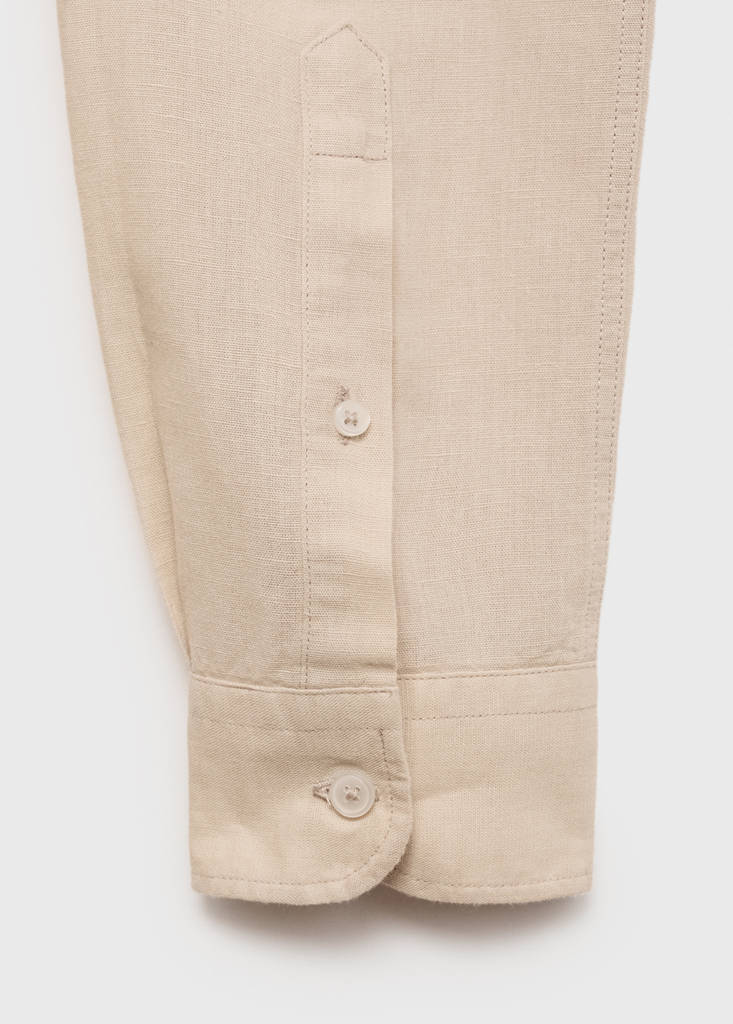Pocket linen shirt — Sand