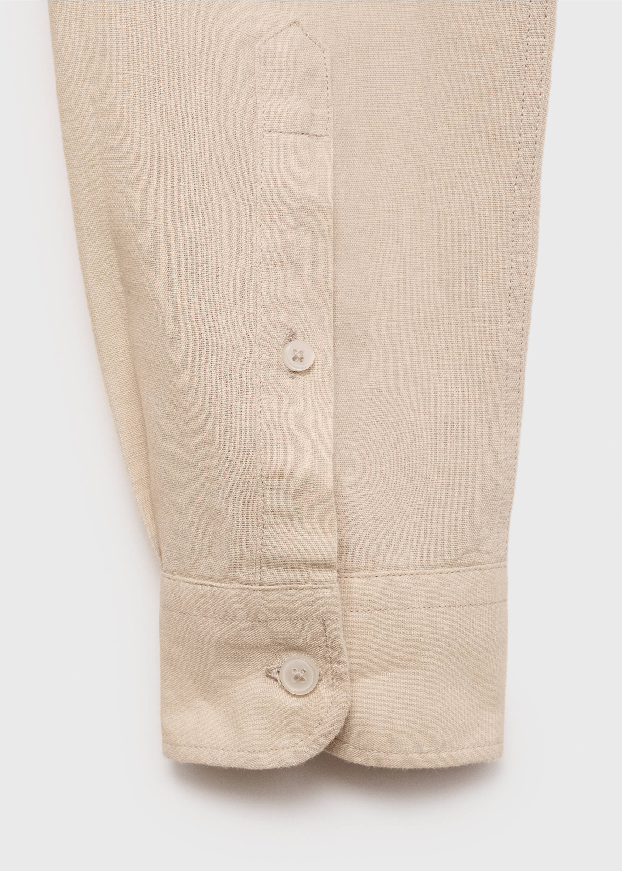Pocket linen shirt - Details of the article 0, Sand. Ref: 17091247-00.