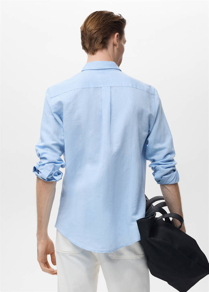 Pocket linen shirt — Sky Blue
