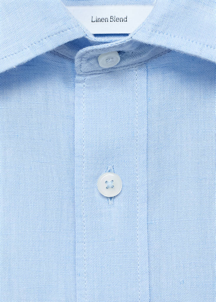 Pocket linen shirt — Sky Blue