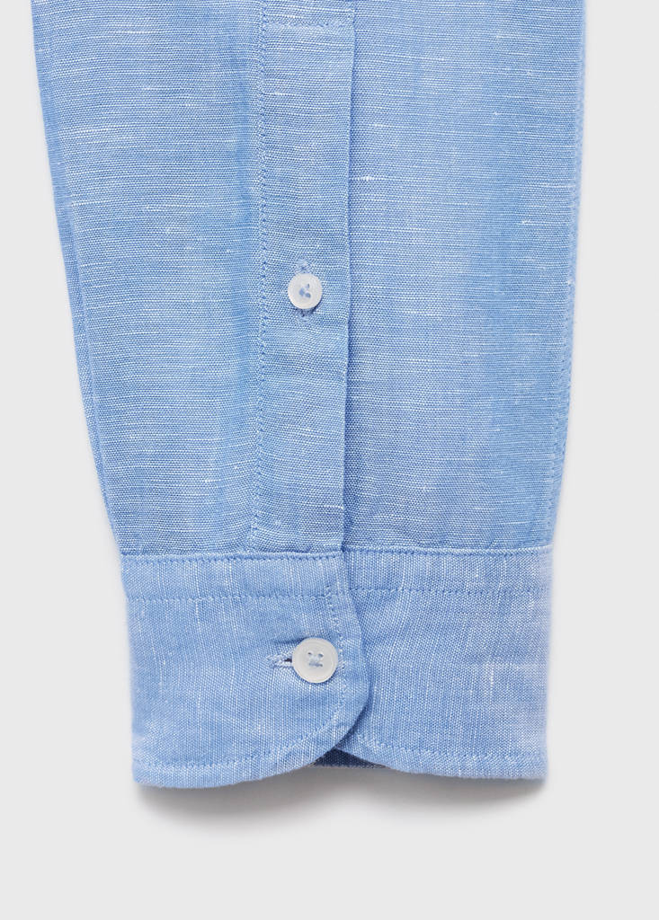 Pocket linen shirt — Indigo Blue