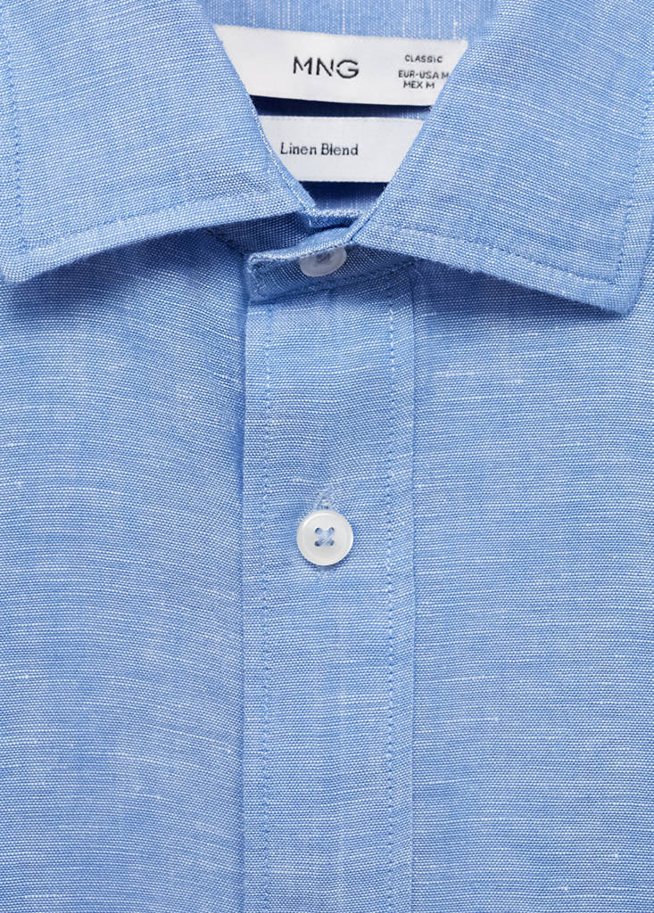 Pocket linen shirt — Indigo Blue