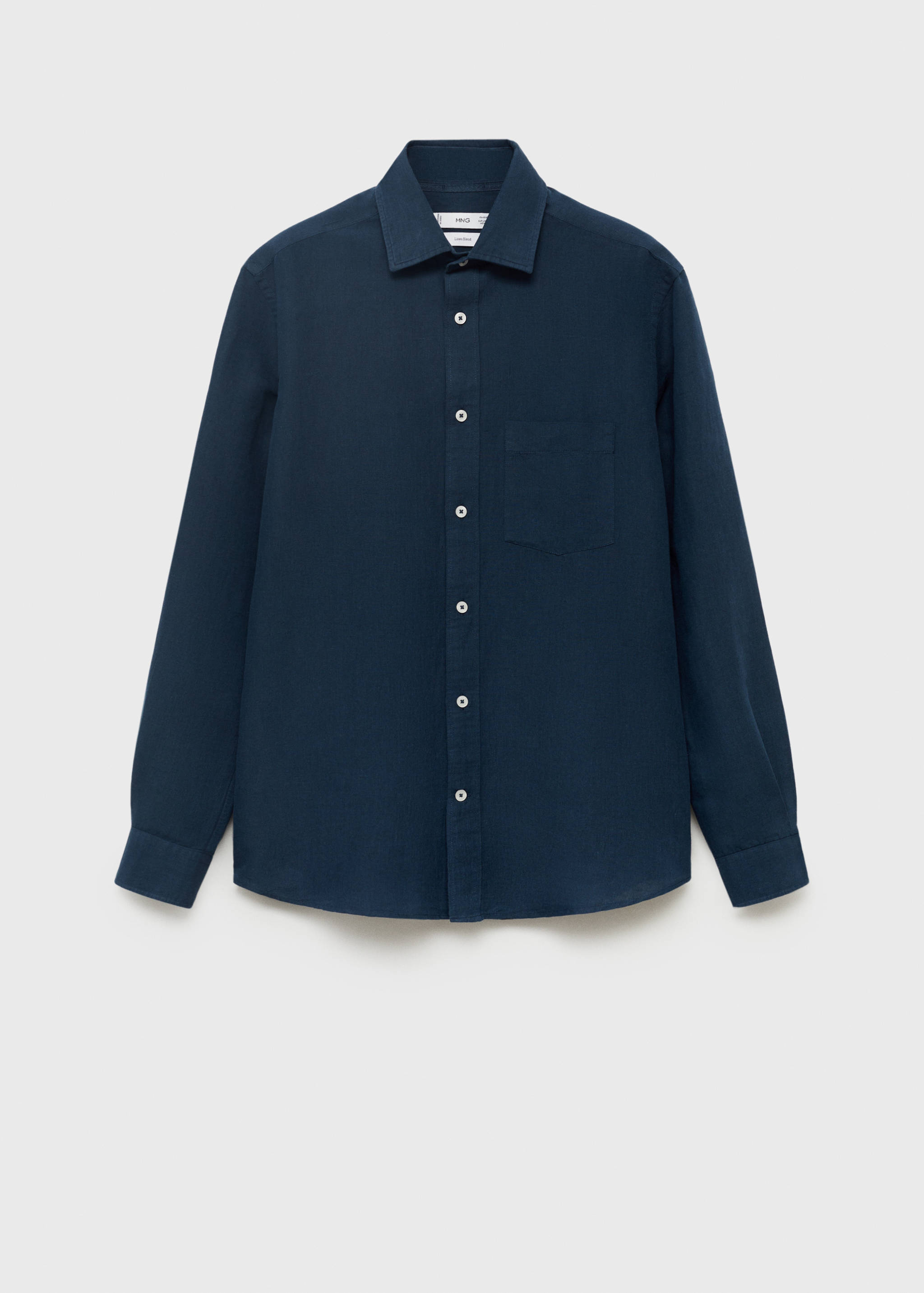 قميص كتان بجيب - منتج دون نموذج