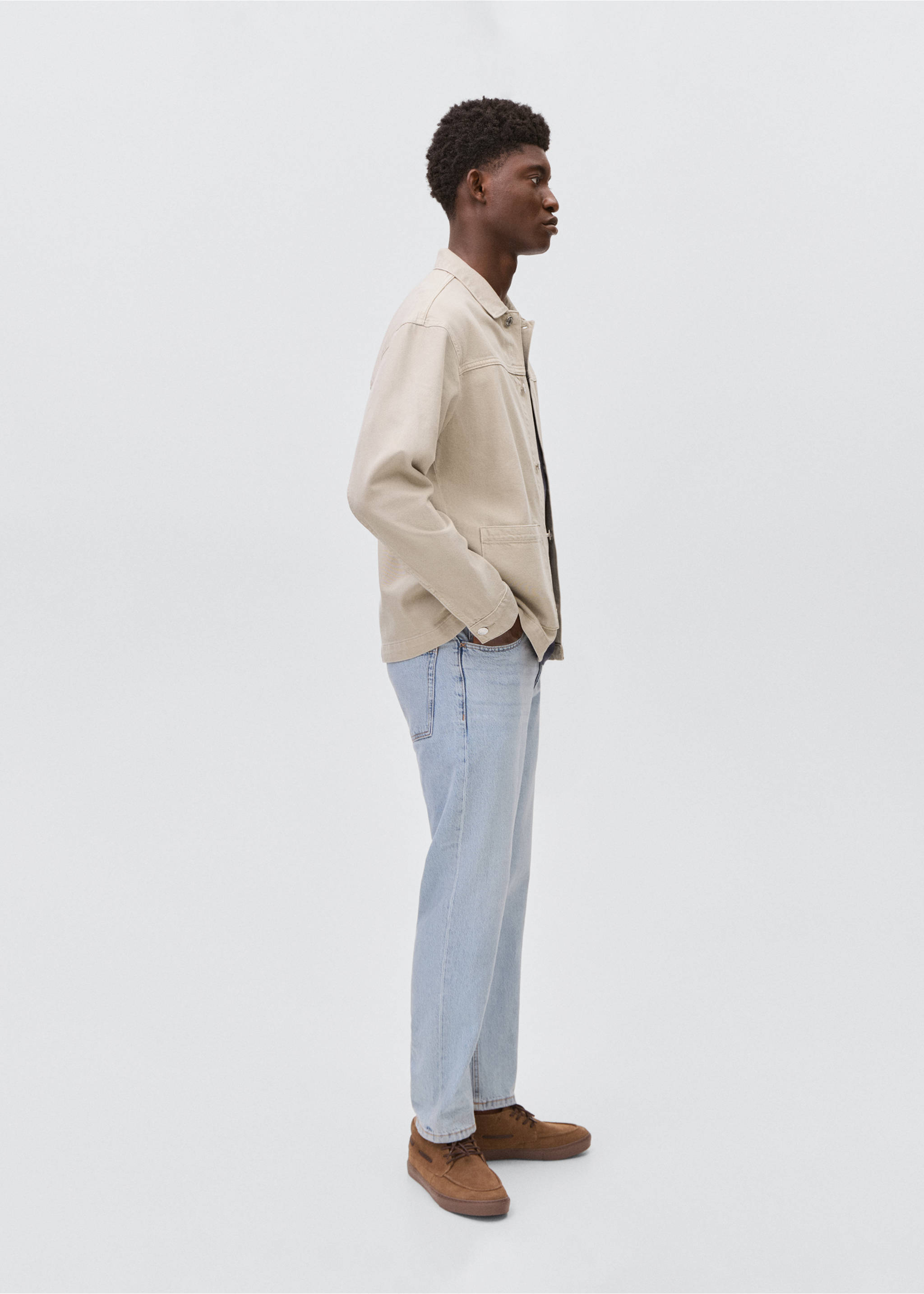 Sobrecamisa vaquera bolsillos - Detalle del artículo 2, Beige. Ref: 17091249-00.