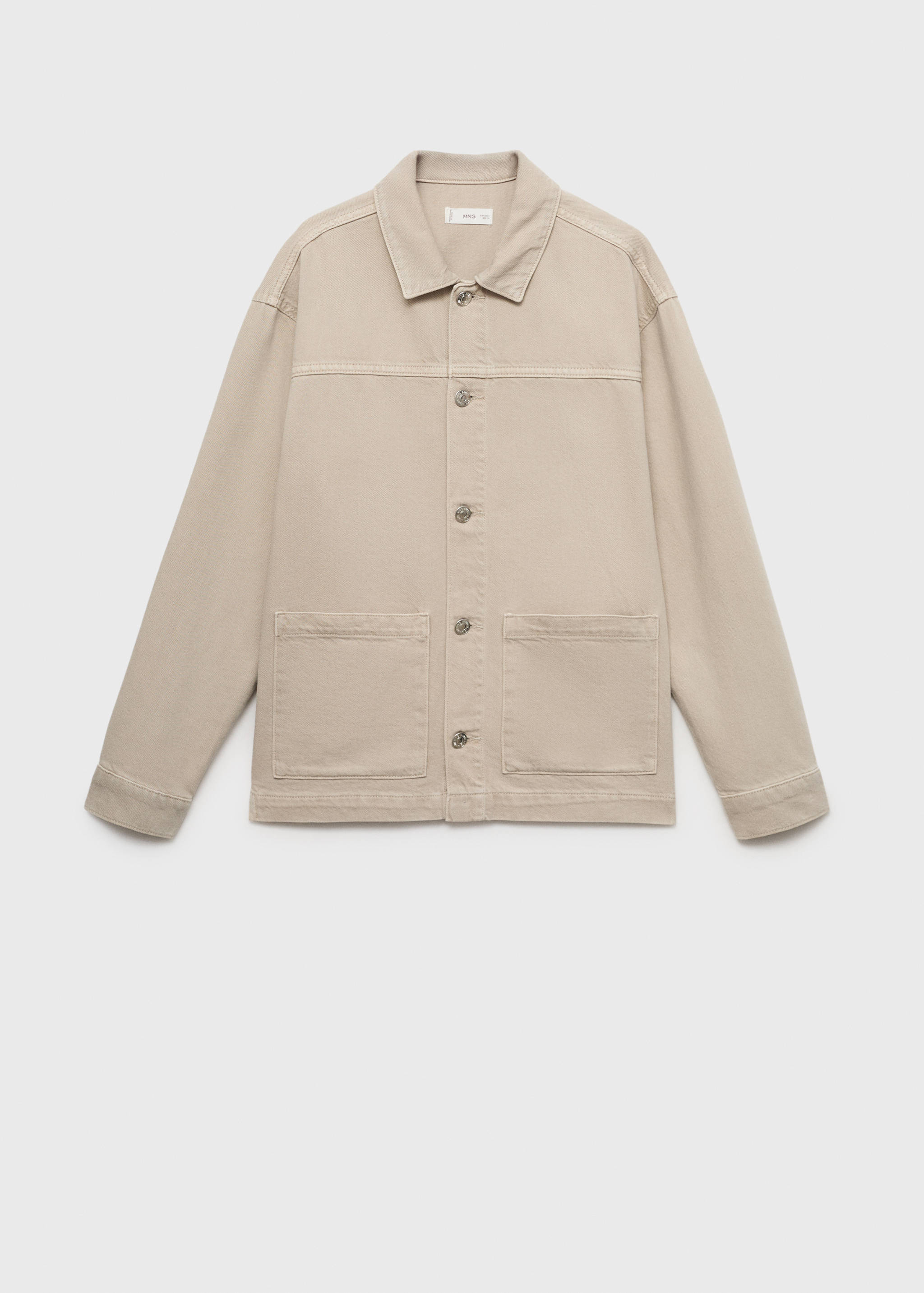 Denim overshirt pockets - Article without model