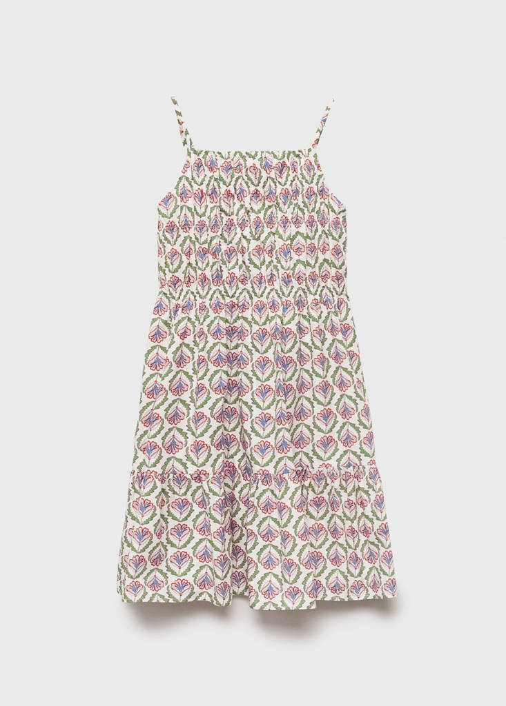 MANGO KIDS - Robe midi imprimée rose - 9 - Fille