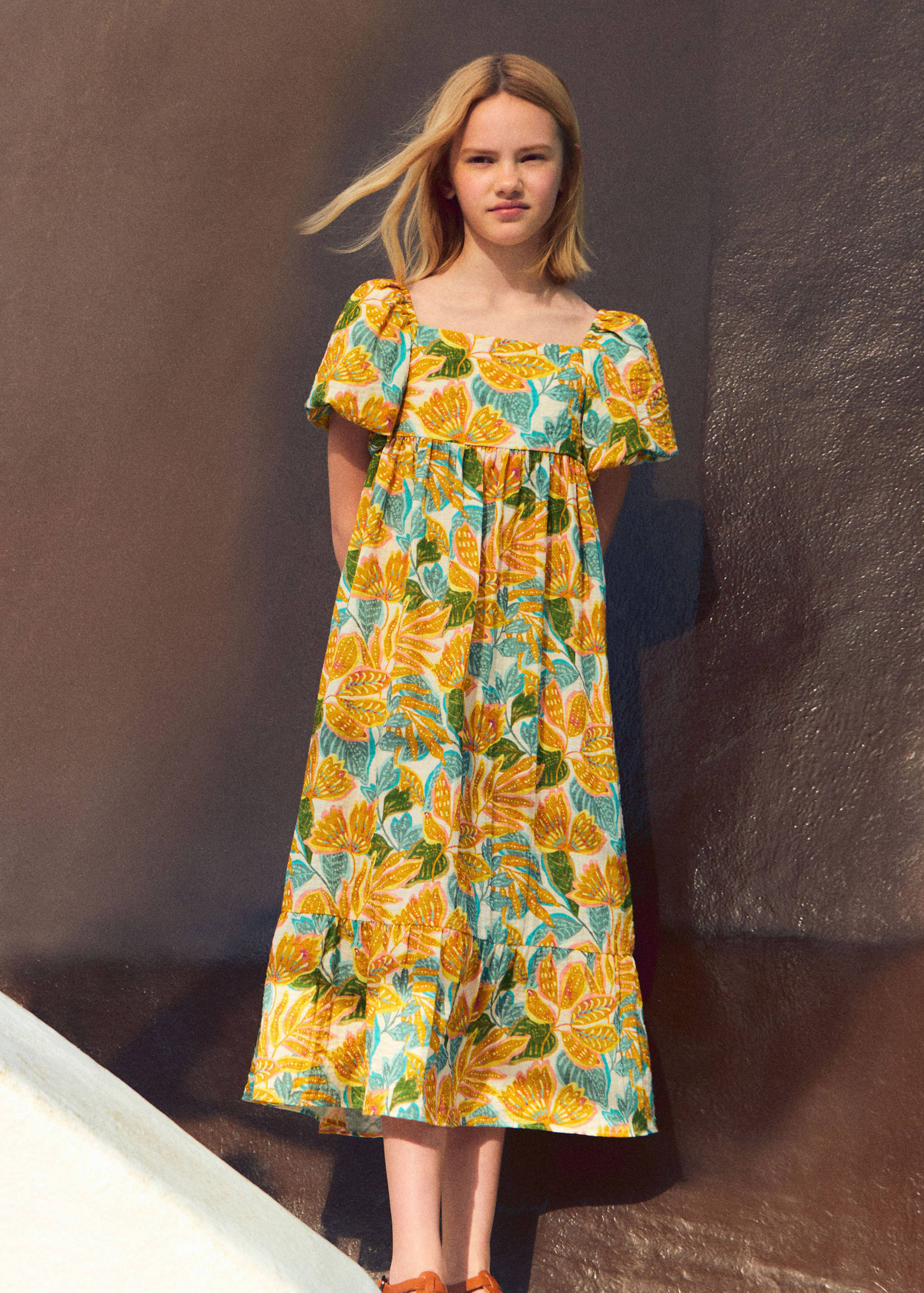 Tropical print dress - General plane