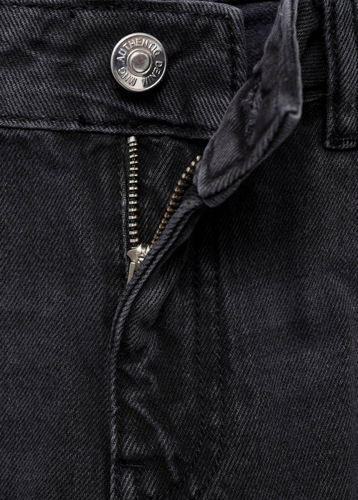 Straight-fit jeans with studs — Black denim