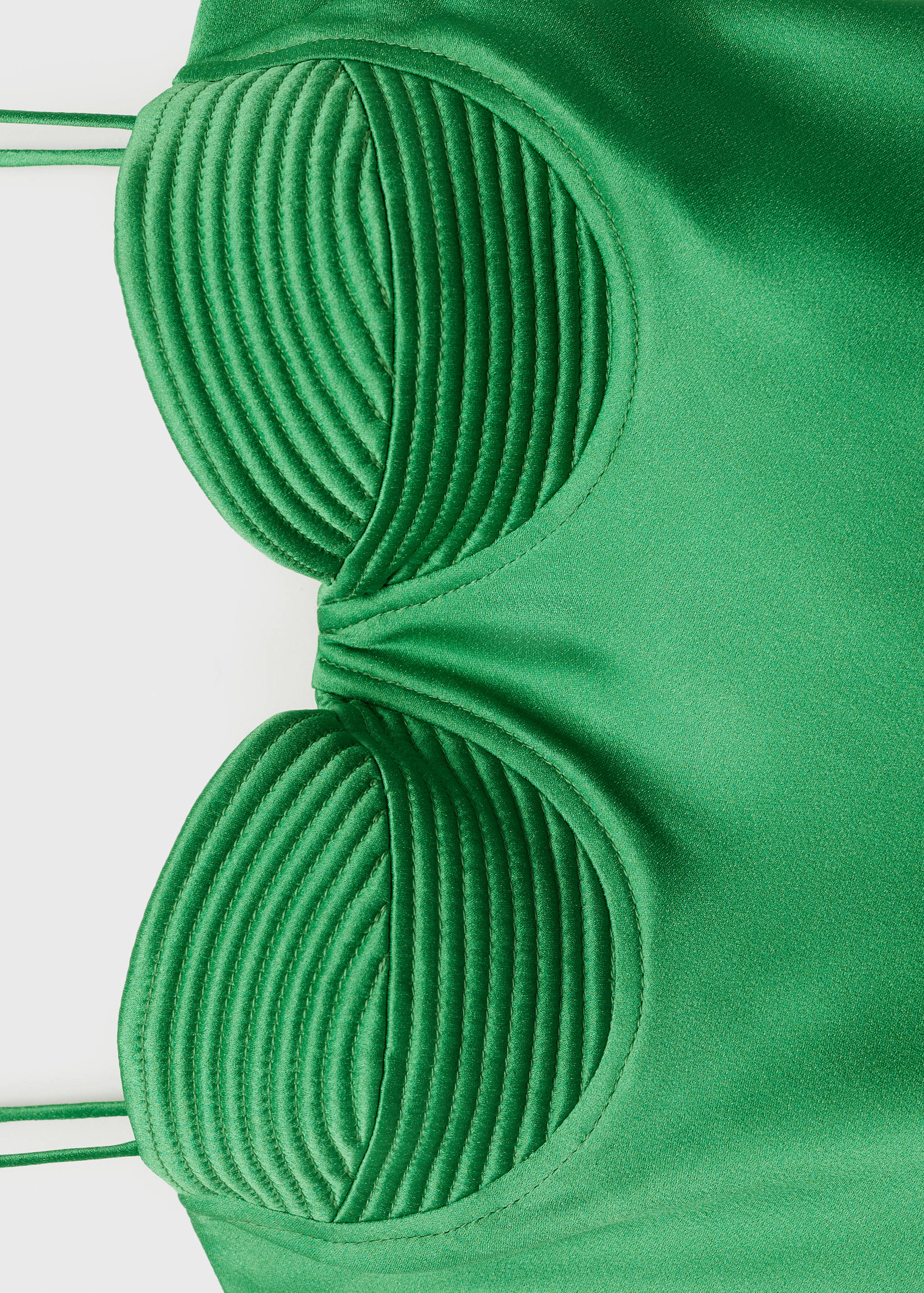 Satin-effect dress with corset neckline - Details of the article 8